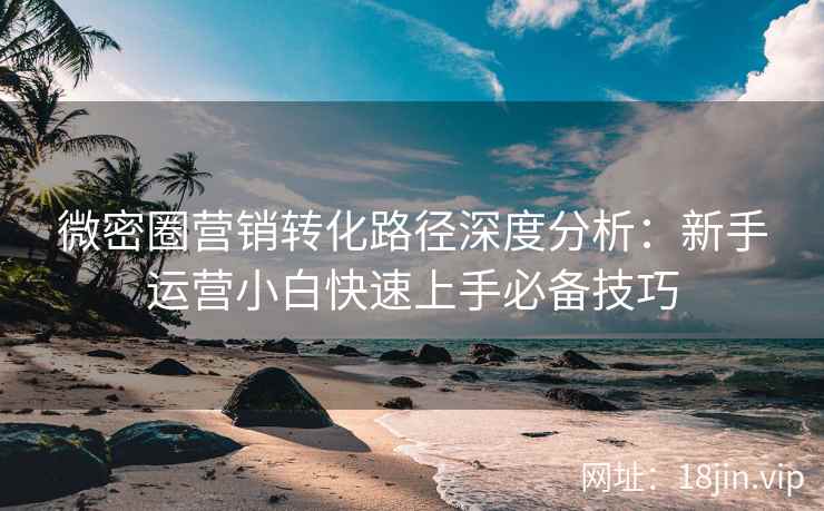 微密圈营销转化路径深度分析：新手运营小白快速上手必备技巧