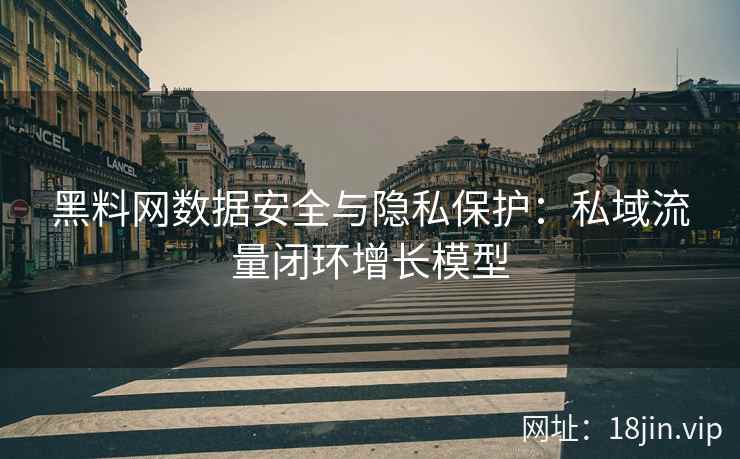 黑料网数据安全与隐私保护：私域流量闭环增长模型